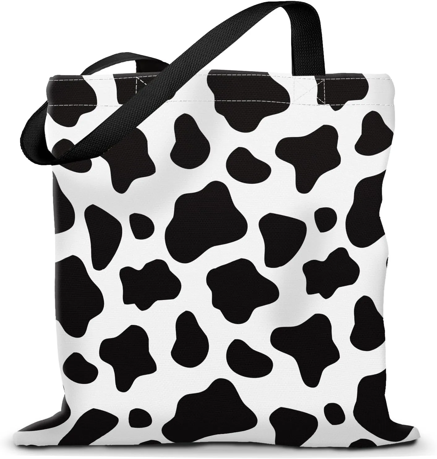 Canvas Tote Bag for Women，Cute Heavy-Duty Shoulder Bag with Zipper Pocket -Travel Tote for Grocery, Gym,Shopping