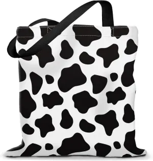 Canvas Tote Bag for Women，Cute Heavy-Duty Shoulder Bag with Zipper Pocket -Travel Tote for Grocery, Gym,Shopping