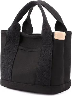 Canvas Tote Bag for Women,Small Totes Bags with Zipper Cute Crossbody Purse with Pockets Large Shoulder Handbag,2 Sizes