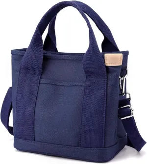 Canvas Tote Bag for Women,Small Totes Bags with Zipper Cute Crossbody Purse with Pockets Large Shoulder Handbag,2 Sizes