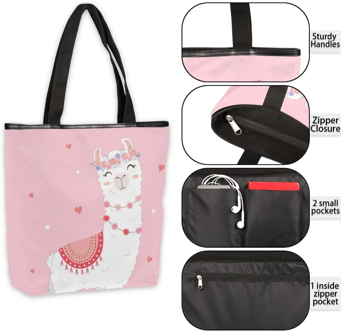 Canvas Tote Bag,Artistic Flower Bird Butterfly Vintage Lavender Grocery Shopping Bags 11"x13.6"x4" Durable