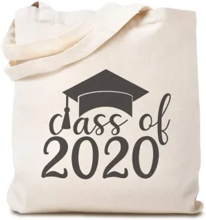 Canvas Tote Reusable Shopping Bag Class of 2020 Grad Graduation Senior A Beach for Women