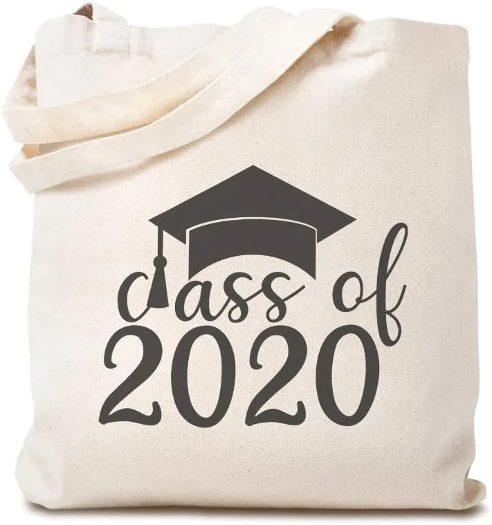 Canvas Tote Reusable Shopping Bag Class of 2020 Grad Graduation Senior A Beach for Women