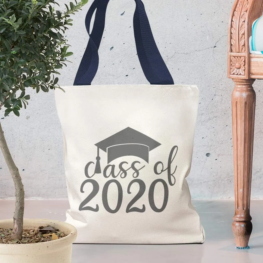 Canvas Tote Reusable Shopping Bag Class of 2020 Grad Graduation Senior A Beach for Women