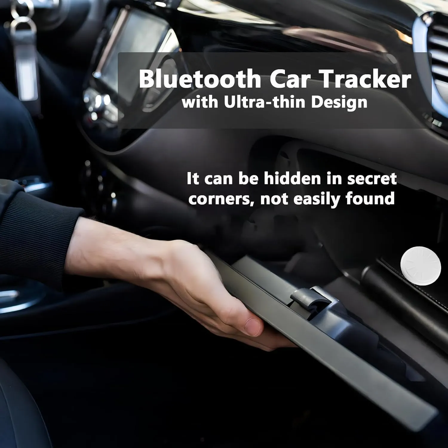 Car GPS Tracking Device for Vehicles, Cars etc,2 PCS Real Time Mini Hidden Car Tracker with Waterproof Case, Work with Find My (iOS Only), No Monthly Fee