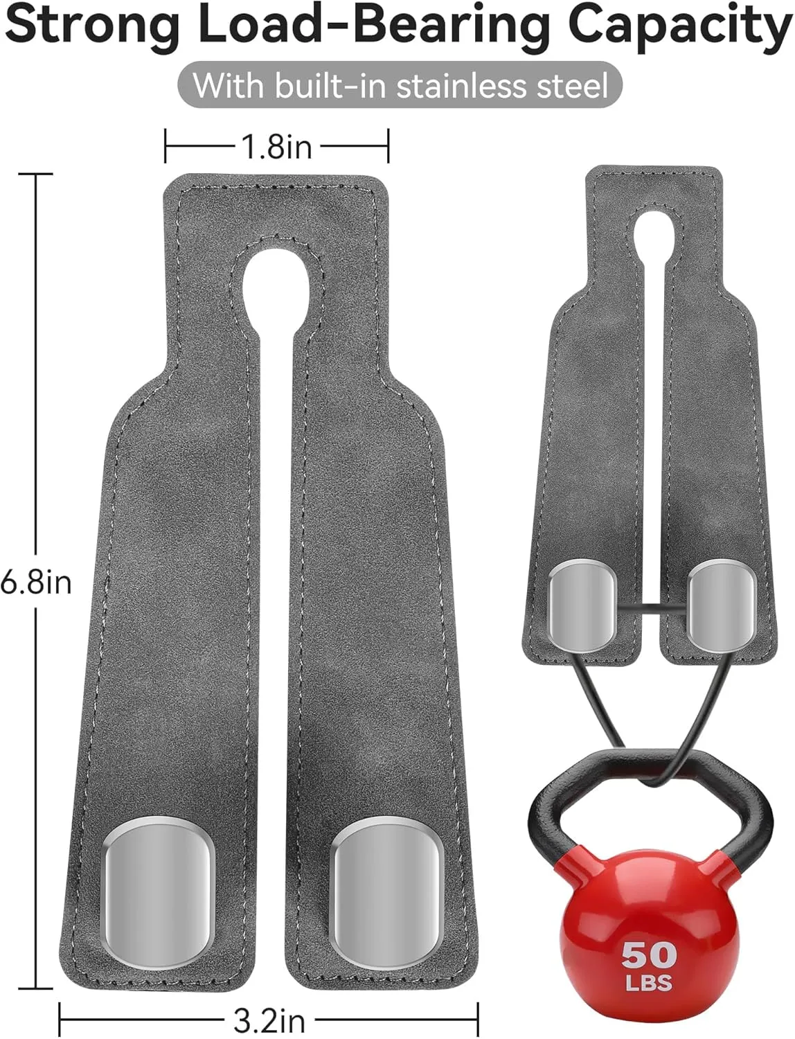 Car Hooks for Headrest, Universal Fit Car Seat Hooks for Headrest, Soft Leather & Built in Stainless Steel Car Purse Hook, Car Bag Hooks for Handbag Purse Coat Grocery (Gray-4 Pack)