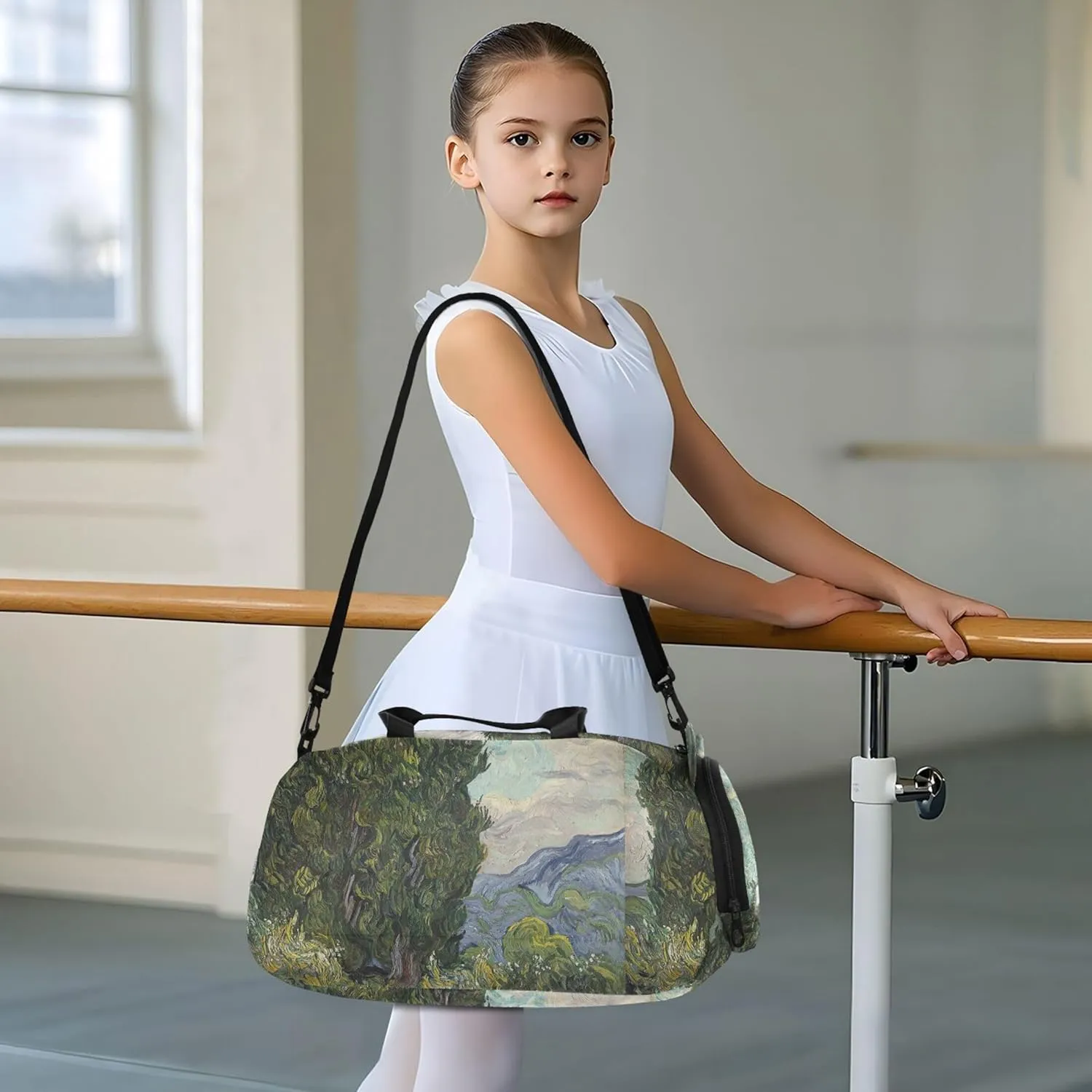 Carry on Duffel Bag Boys Cypresses Vincent Vangogh Overnight Bags Toddler Duffle Bags for Traveling Tote Sports Duffle Bag