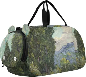 Carry on Duffel Bag Boys Cypresses Vincent Vangogh Overnight Bags Toddler Duffle Bags for Traveling Tote Sports Duffle Bag