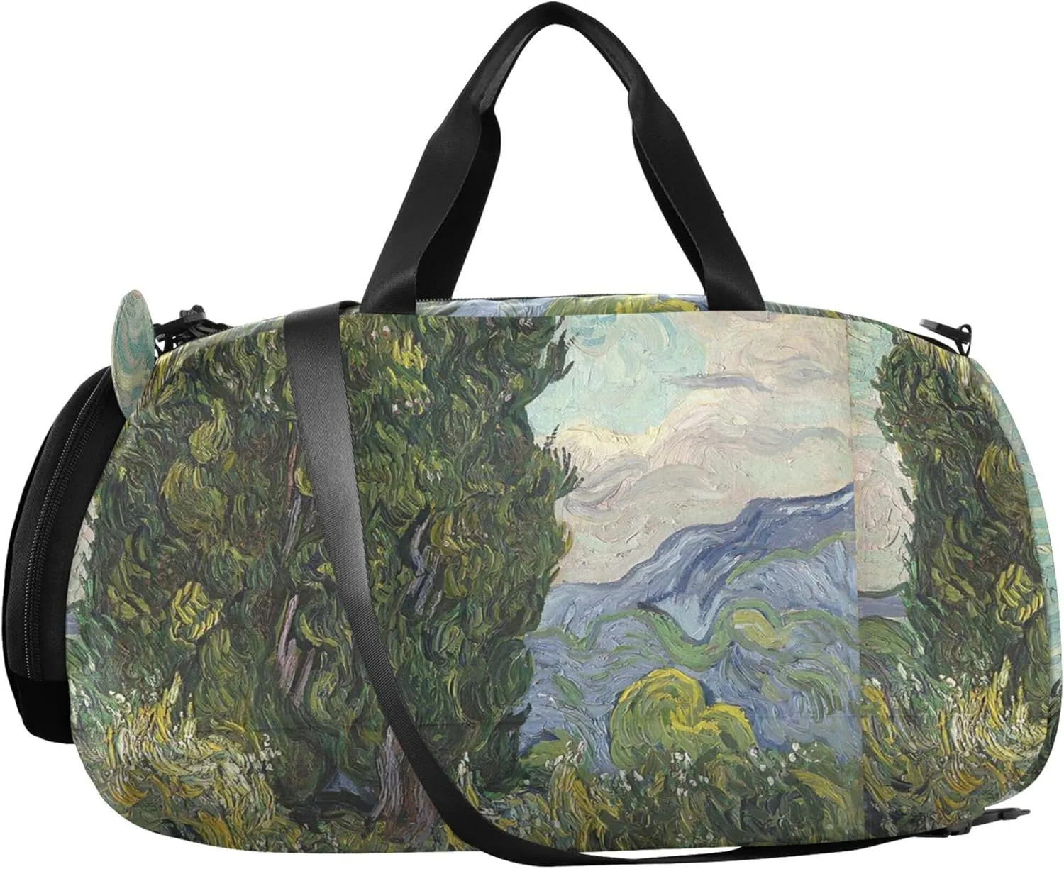 Carry on Duffel Bag Boys Cypresses Vincent Vangogh Overnight Bags Toddler Duffle Bags for Traveling Tote Sports Duffle Bag