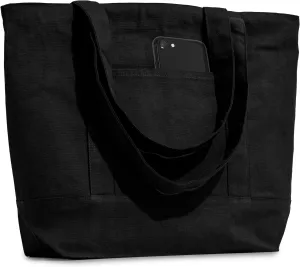 Carrywell (Not Made in China) Canvas Tote Bags In Bulk, Reusable Shopping Bags, Organic Cotton Cloth