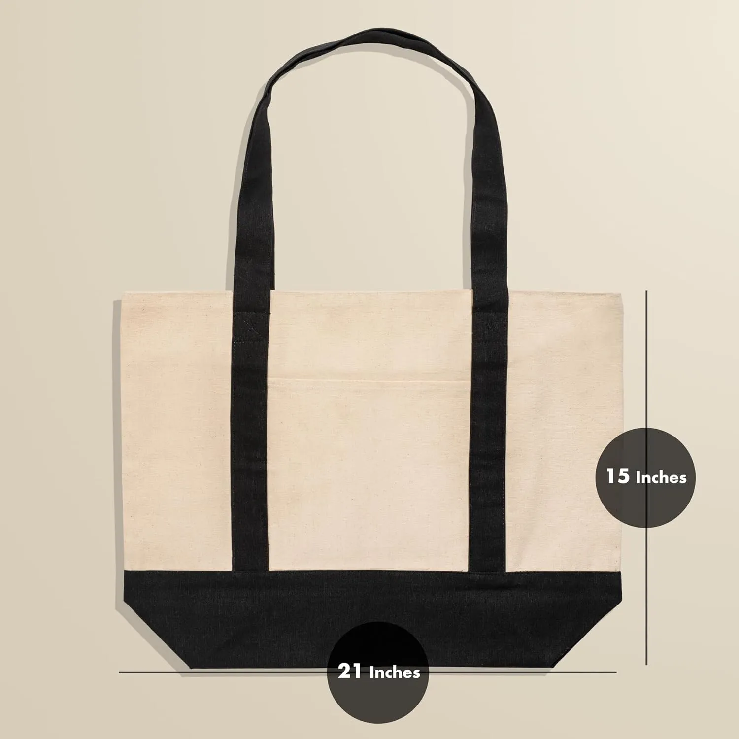 Carrywell (Not Made in China) Canvas Tote Bags In Bulk, Reusable Shopping Bags, Organic Cotton Cloth