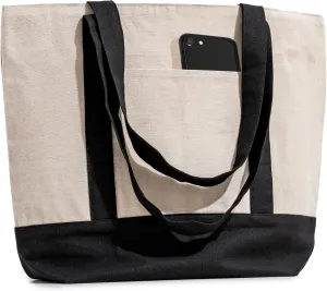 Carrywell (Not Made in China) Canvas Tote Bags In Bulk, Reusable Shopping Bags, Organic Cotton Cloth