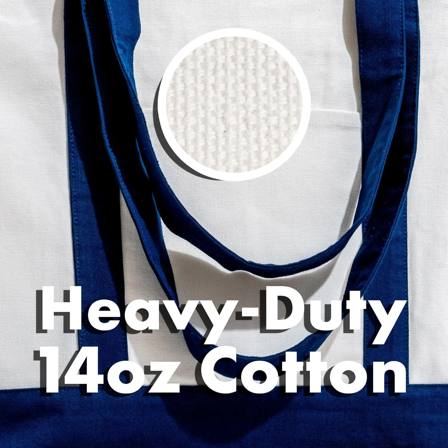 Carrywell (Not Made in China) Canvas Tote Bags In Bulk, Reusable Shopping Bags, Organic Cotton Cloth