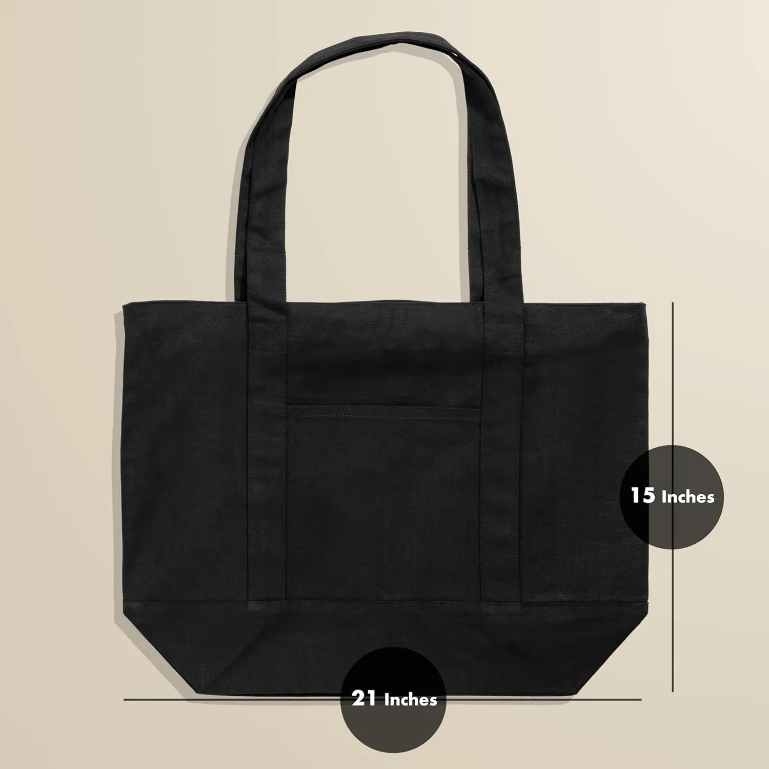 Carrywell (Not Made in China) Canvas Tote Bags In Bulk, Reusable Shopping Bags, Organic Cotton Cloth