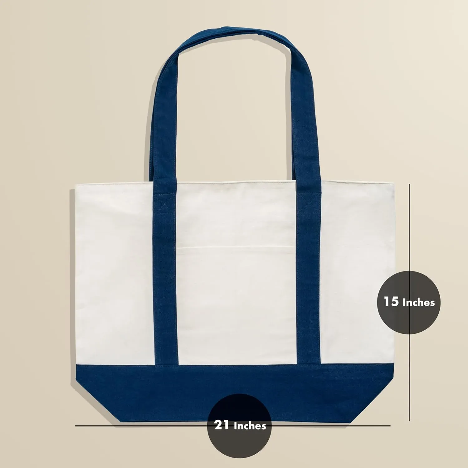 Carrywell (Not Made in China) Canvas Tote Bags In Bulk, Reusable Shopping Bags, Organic Cotton Cloth