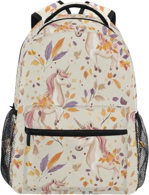 Cartoon Cute White unicorns little kids backpacks with chest strap books bag for 5th grade school boys girls bulto para ni?os