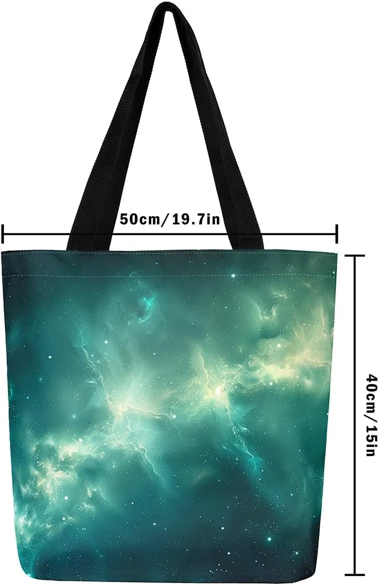 Cartoon Train Canvas Tote Bag,Retro Train Reusable Grocery Handbag