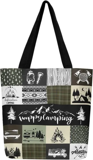 Castle Fairy Canvas Tote Bag Aesthetic for KIds Teens Adult,Modern HD Painting Reusable Grocery Handbag