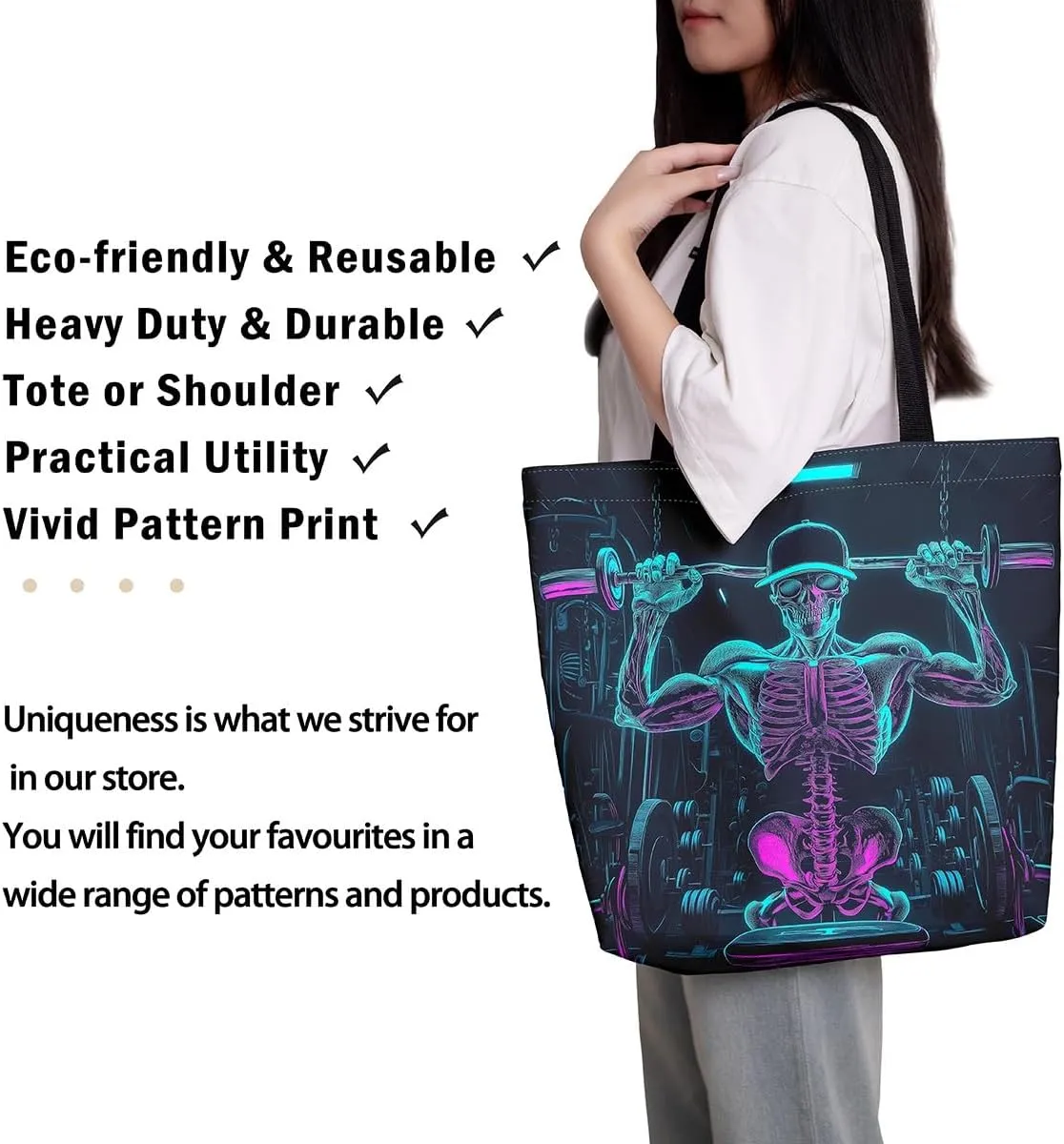 Castle Fairy Dirt Bike Canvas Tote Bag for Adults