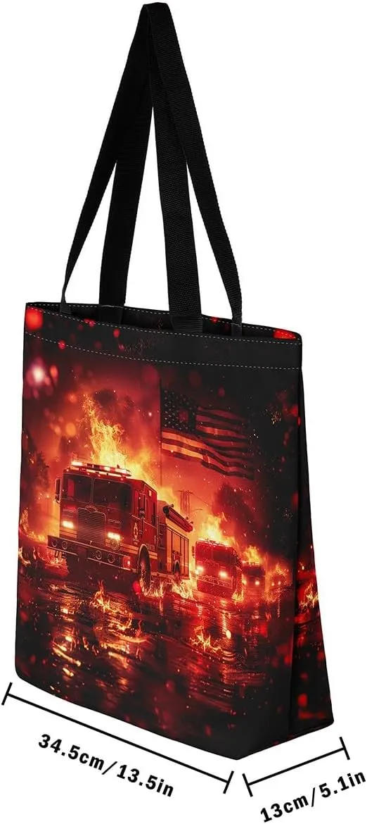 Castle Fairy Dirt Bike Canvas Tote Bag for Adults