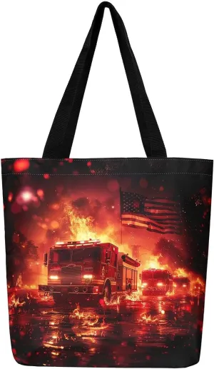 Castle Fairy Dirt Bike Canvas Tote Bag for Adults