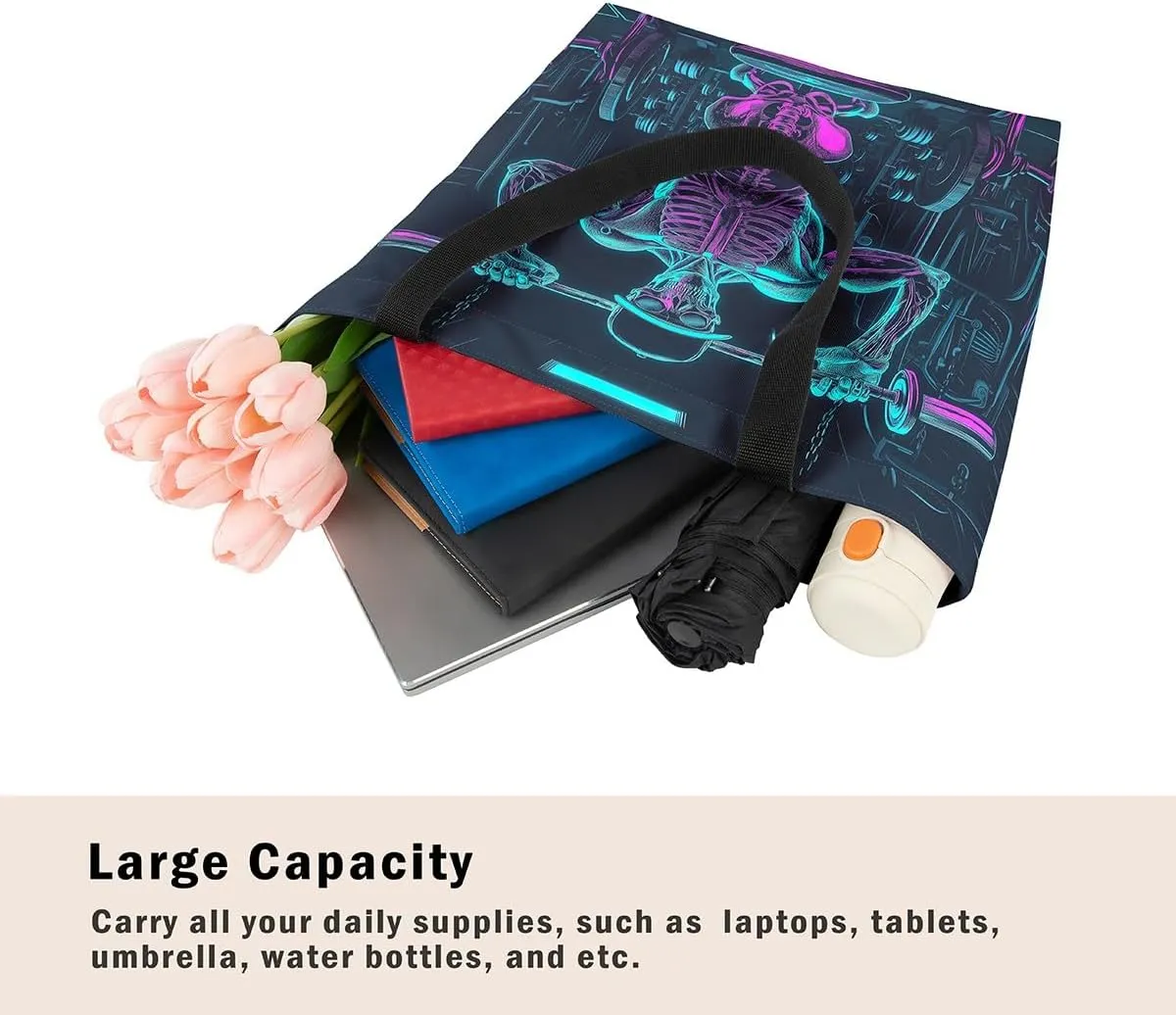 Castle Fairy Dirt Bike Canvas Tote Bag for Adults