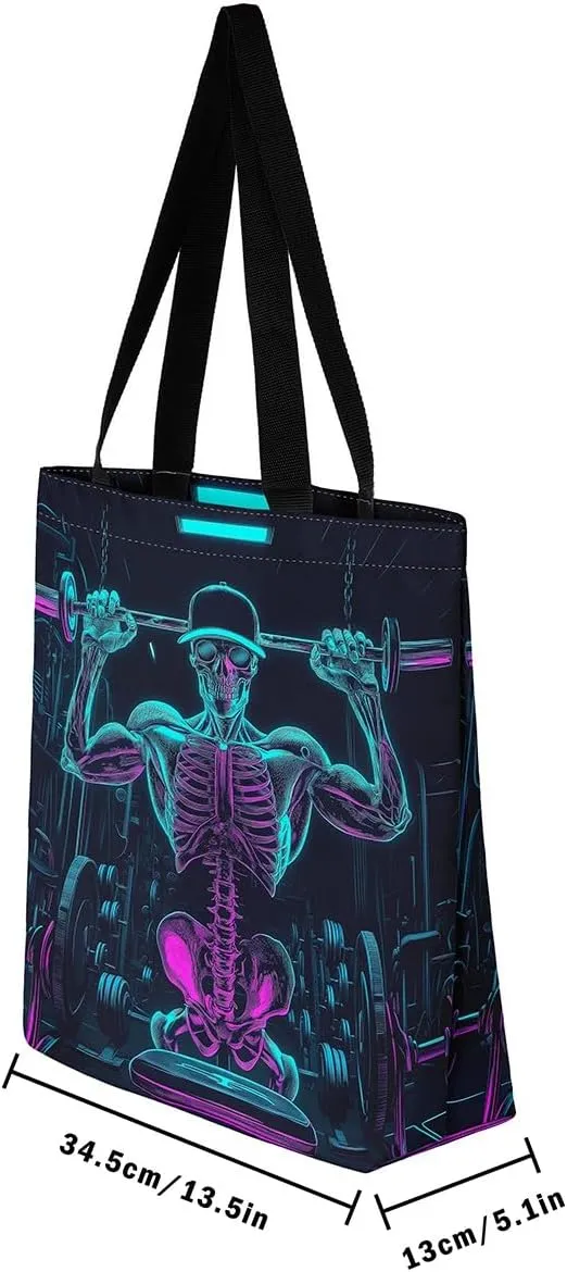 Castle Fairy Dirt Bike Canvas Tote Bag for Adults