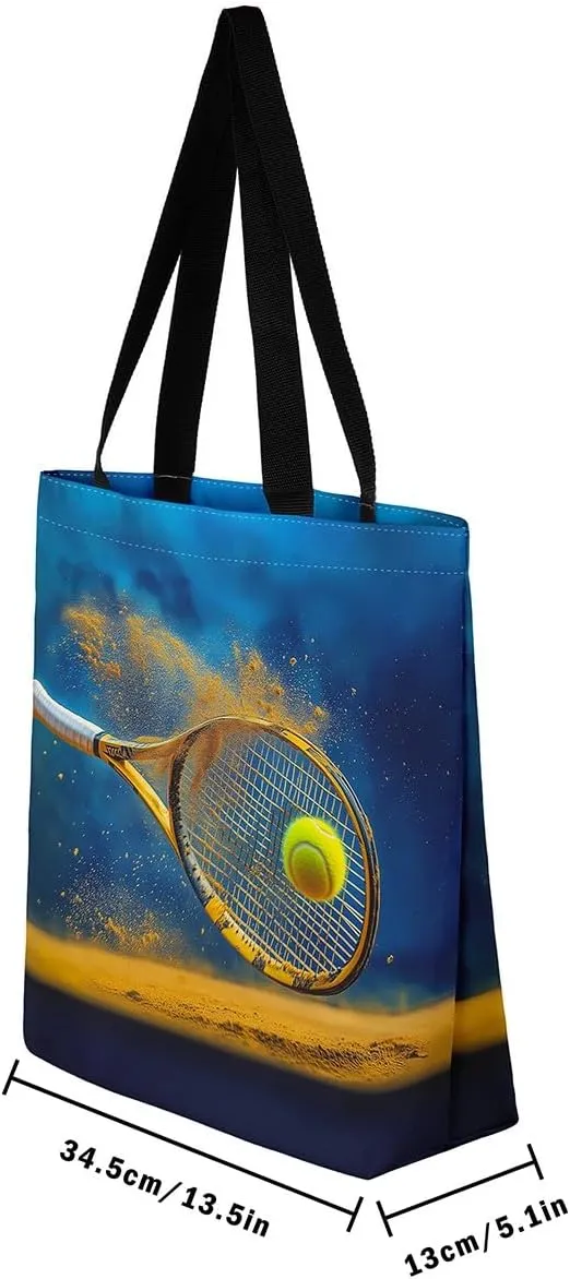 Castle Fairy Tennis Canvas Tote Bag for Adults