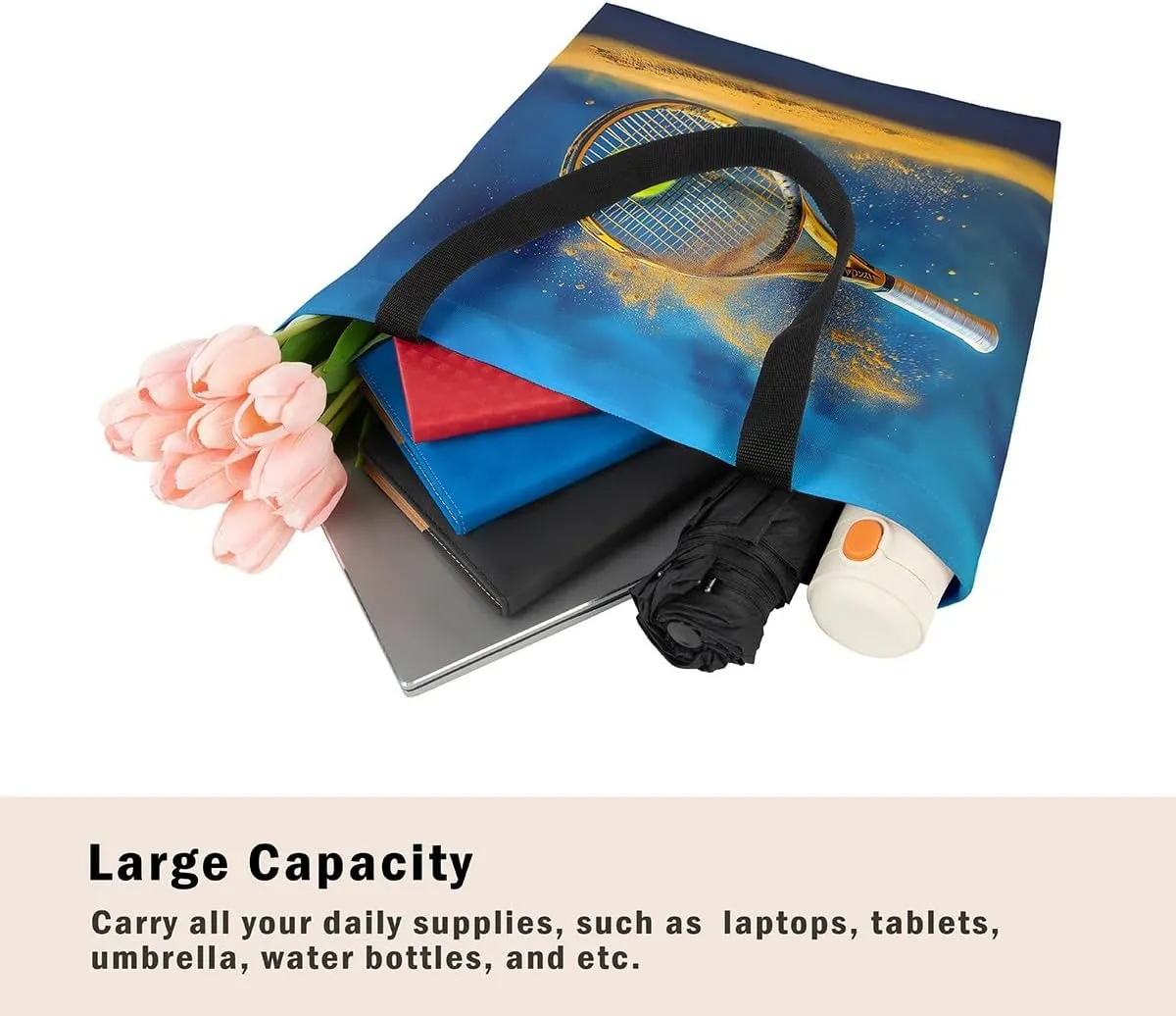 Castle Fairy Tennis Canvas Tote Bag for Adults