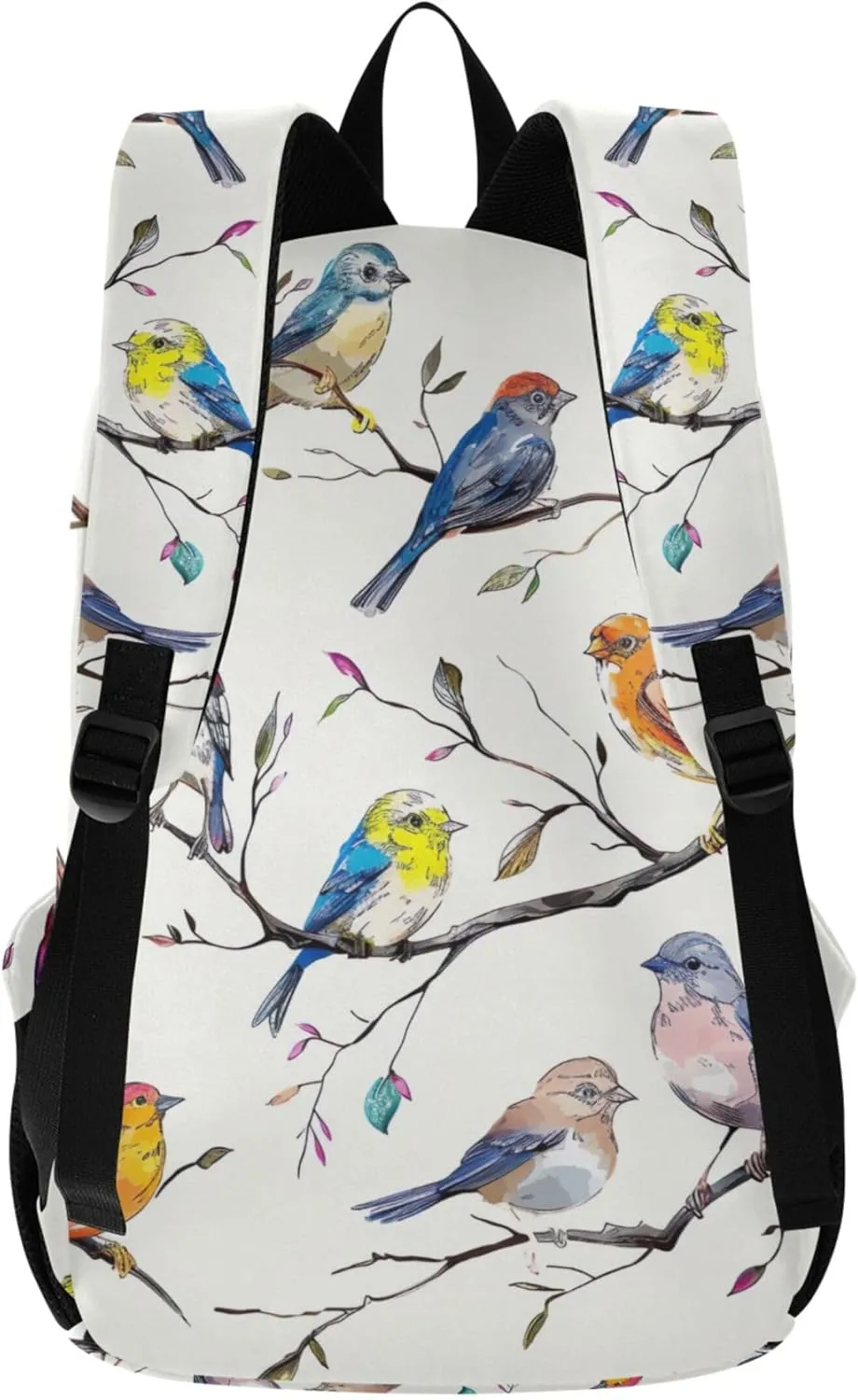Casual Backpack for Men Women Animal Colorful Birds Lightweight School Backpack for Teens