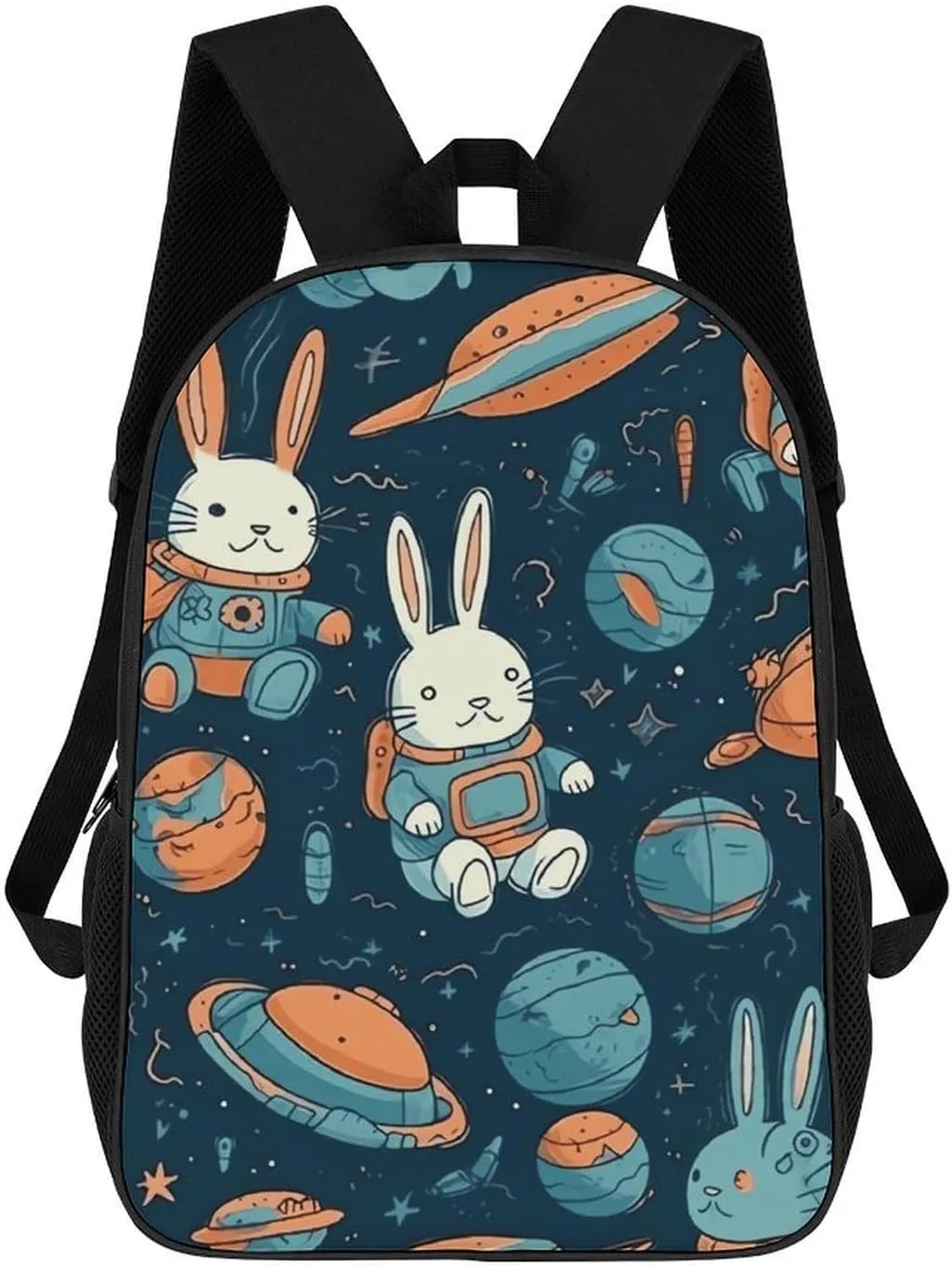 Casual Backpack for Men Women Waterproof Lightweight Daypack Travel Laptop Bag Rabbit And Space