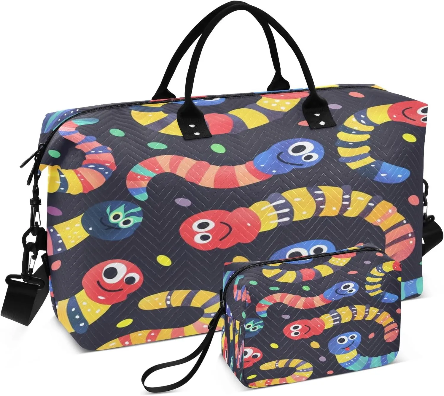 Caterpillar Travel Duffle Bag for Men Women Gym Bag with Storage Bag Weekender Bag Carry on Bags for Travel Trip Gym Yoga