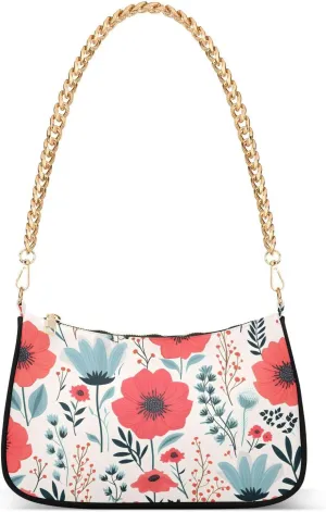 CEBUGI Crossbody Bags for Women Shoulder Purse Flower Handbags Stylish Clutch Purse with Chain Strap