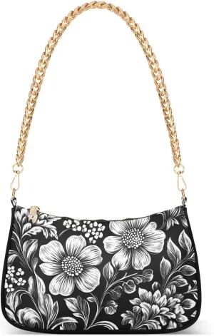 CEBUGI Crossbody Bags for Women Shoulder Purse Flower Handbags Stylish Clutch Purse with Chain Strap