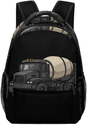 Cement Truck Casual Daypack Backpack Laptop Bag Cute Unisex for Travel Business Work