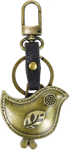 CHALA Bronze Mini Metal Purse Charm, Key Fob, Animal Keychain - M605