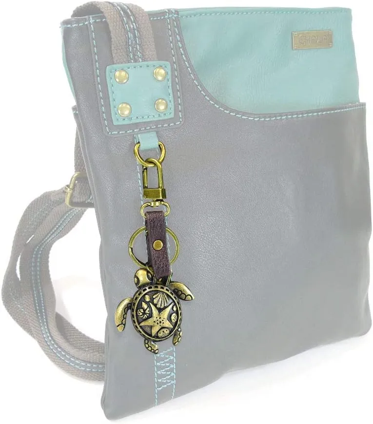 CHALA Bronze Mini Metal Purse Charm, Key Fob, Animal Keychain - M605