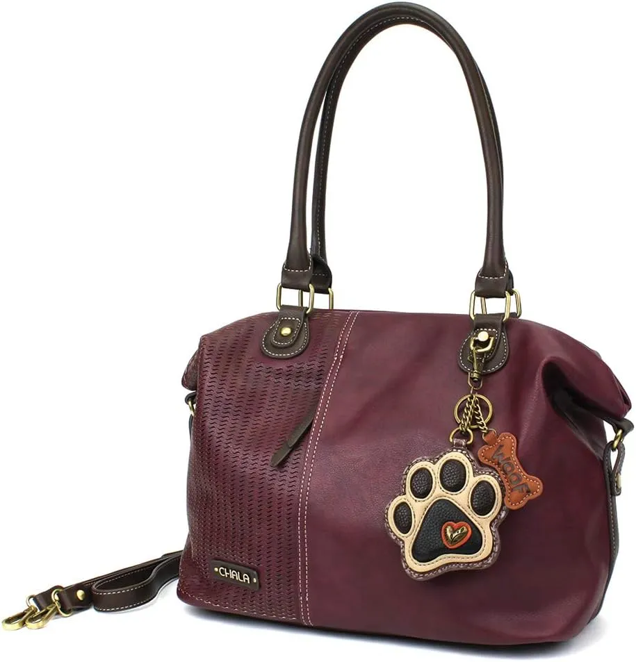CHALA Handbags LaserCut Totes Shoulder Purse with Matching Wallet Gift Set