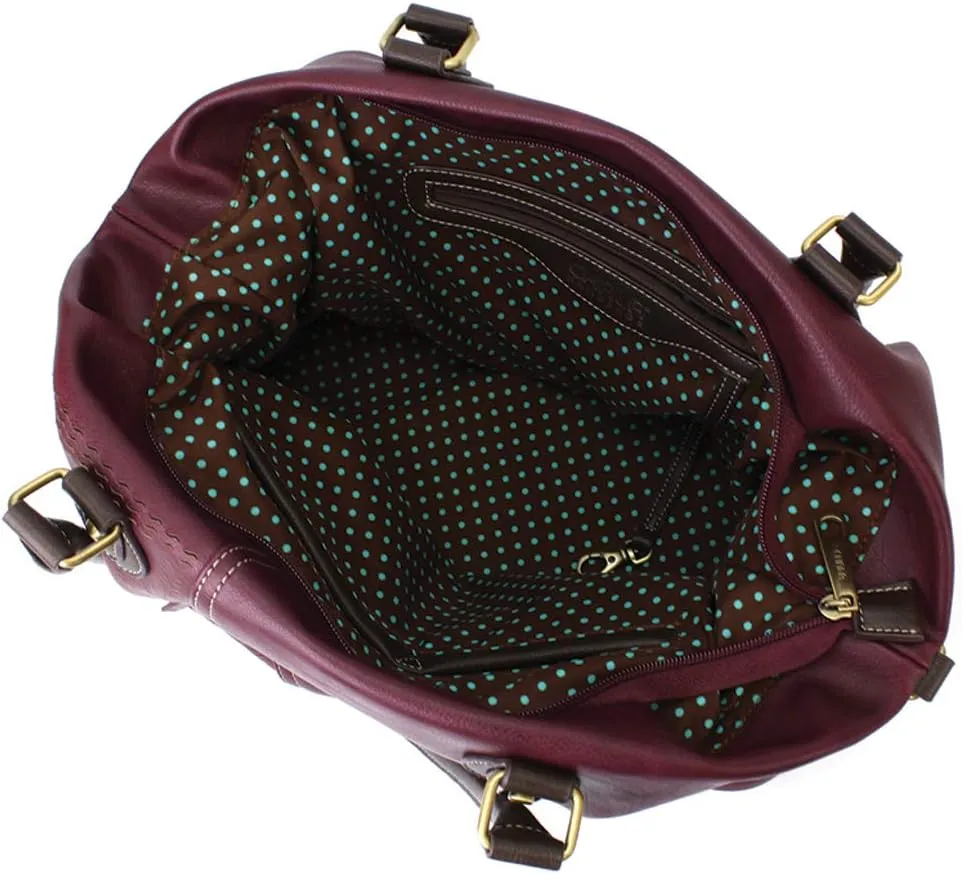 CHALA Handbags LaserCut Totes Shoulder Purse with Matching Wallet Gift Set