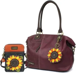 CHALA Handbags LaserCut Totes Shoulder Purse with Matching Wallet Gift Set
