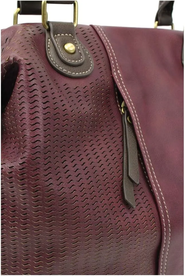 CHALA Handbags LaserCut Totes Shoulder Purse with Matching Wallet Gift Set