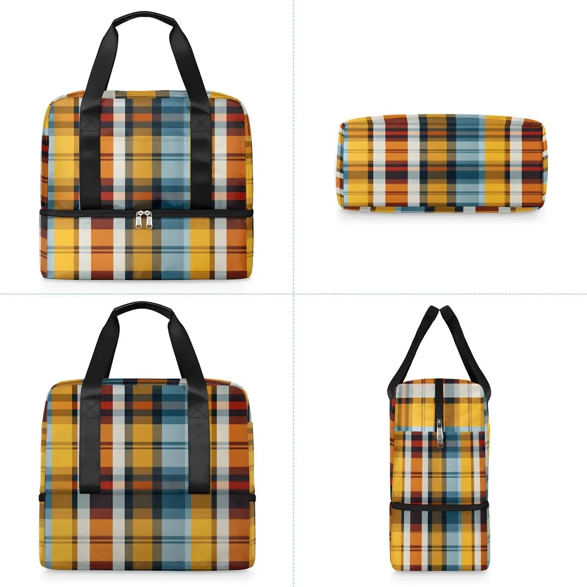 Check Travel Duffel Bag Dry Wet Separated Sports Tote Travel Duffle Bag Gym Workout Bag Women Travel Duffel Bag for Women, Travel, Gym, Work