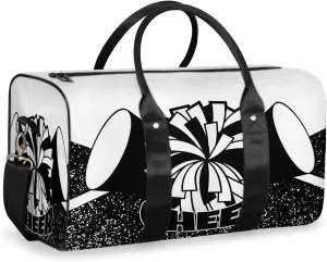 Cheer Theme Travel Duffle Bag, Sports Gym Bags for Women Men, Carry On Weekender Overnight Workout Airplane Trips Bag