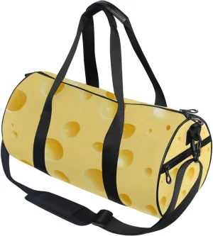 Cheese Gym Duffle Bag for Women Men Sports Fitness Bag Workout Travel Gymnastics Dance Ballet