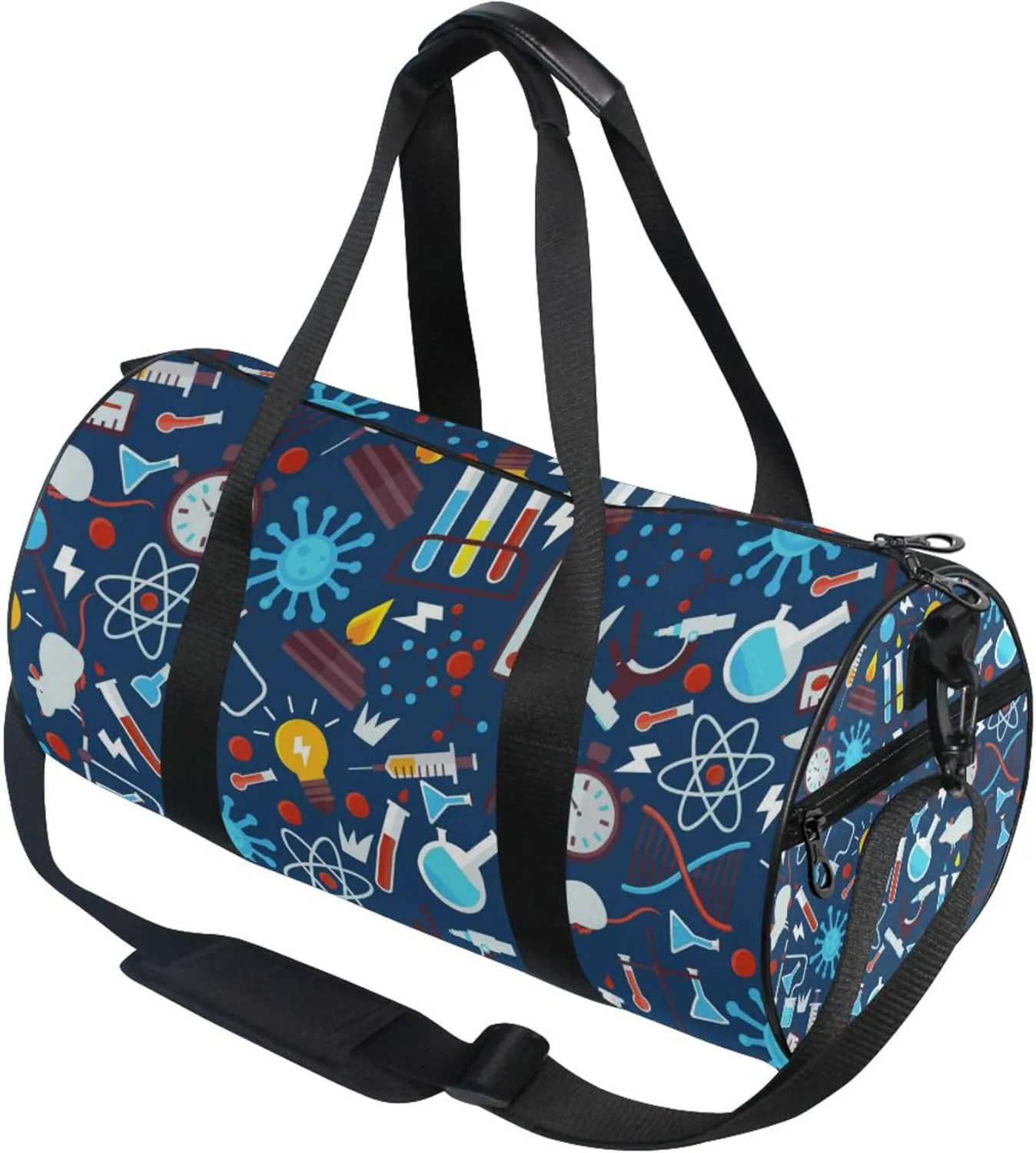 Chemistry Chemical Science Gym Duffle Bag for Women Men Sports Fitness Bag Workout Travel Gymnastics Dance