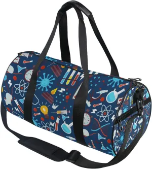 Chemistry Chemical Science Gym Duffle Bag for Women Men Sports Fitness Bag Workout Travel Gymnastics Dance