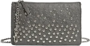 Chic Studded Square Bag - Punk Underarm/Crossbody/Handheld Purse with Chain Strap & Two Compartments. Stylish & Practical