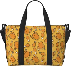 Chicken Meat and chicken Legs Travel Bag for Women Men Weekender Bags Carry on Overnight Bag Tote Bag Yoga Gym Bag for Gym, Work, Weekend, Travel, Personal Items