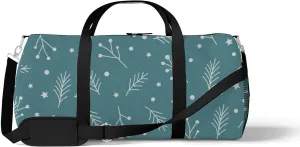Christmas Spruce Tree Stars Circles Sports Duffel Bag Travel Gym Tote Bags Lightweight Durable Shoulder Strap Waterproof Polyester Outside Mesh Pocket Overnight Trip Duffel Bag for Women Men