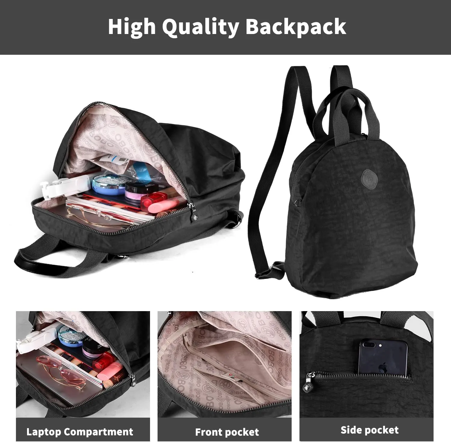 Circle Casual Lightweight Travel Backpacks For Women, Water Resistant, Hiking Camping Cycling Packback Daypack, Fits 15.6 Laptop